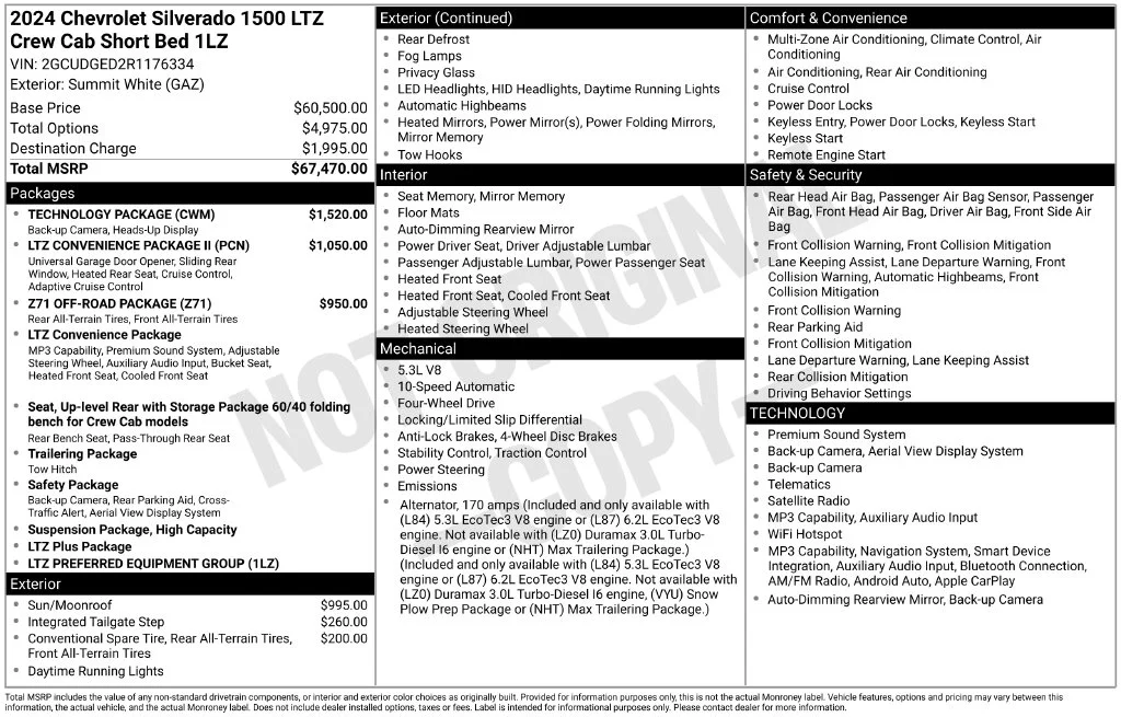 Used 2024 White Chevrolet LTZ image 6