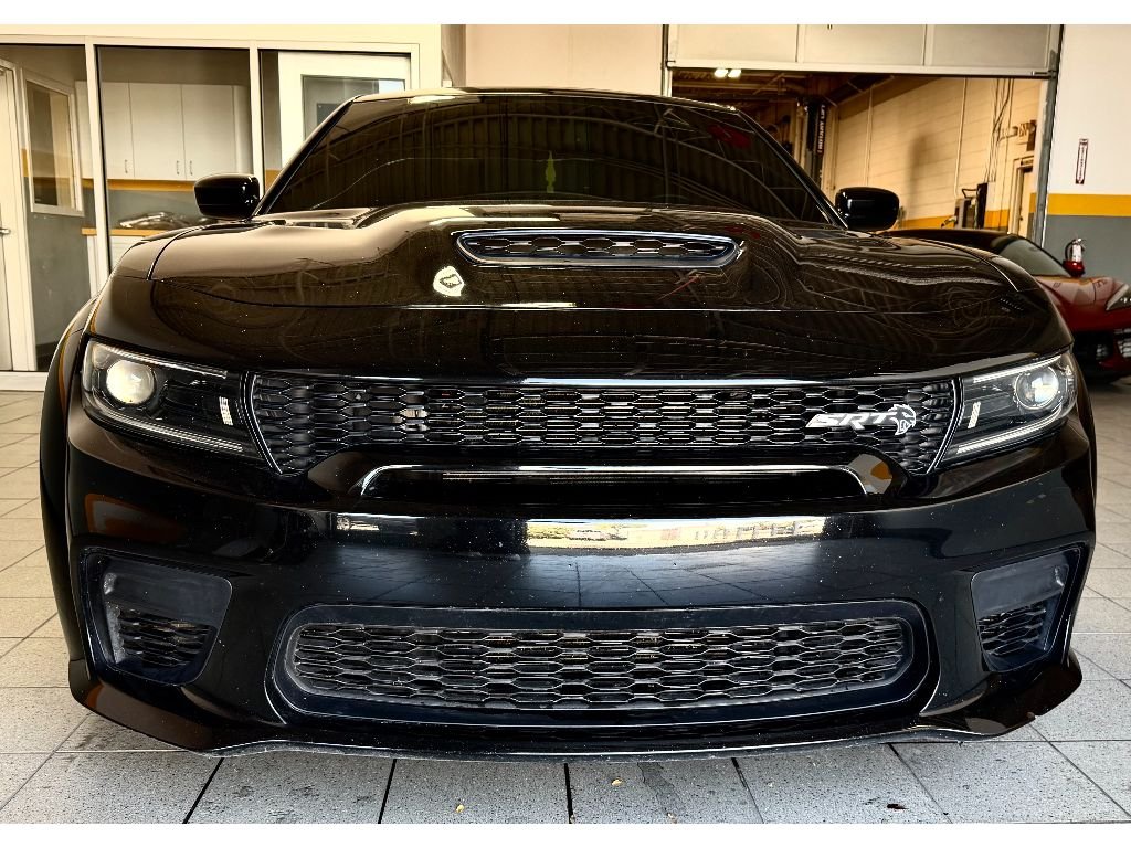 Used 2022 Pitch Black Clearcoat Dodge SRT Hellcat Widebody image 6