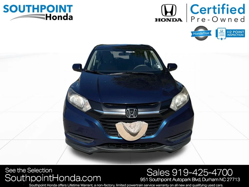 Certified 2016 Honda HR-V LX with VIN 3CZRU5H32GM711398 for sale in Durham, NC