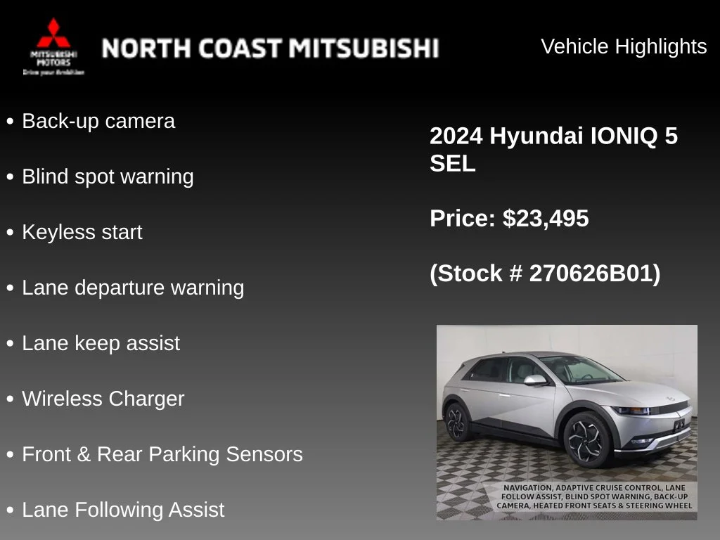 Used 2024 Hyundai IONIQ 5 SEL with VIN KM8KNDDF6RU270626 for sale in Bedford, OH