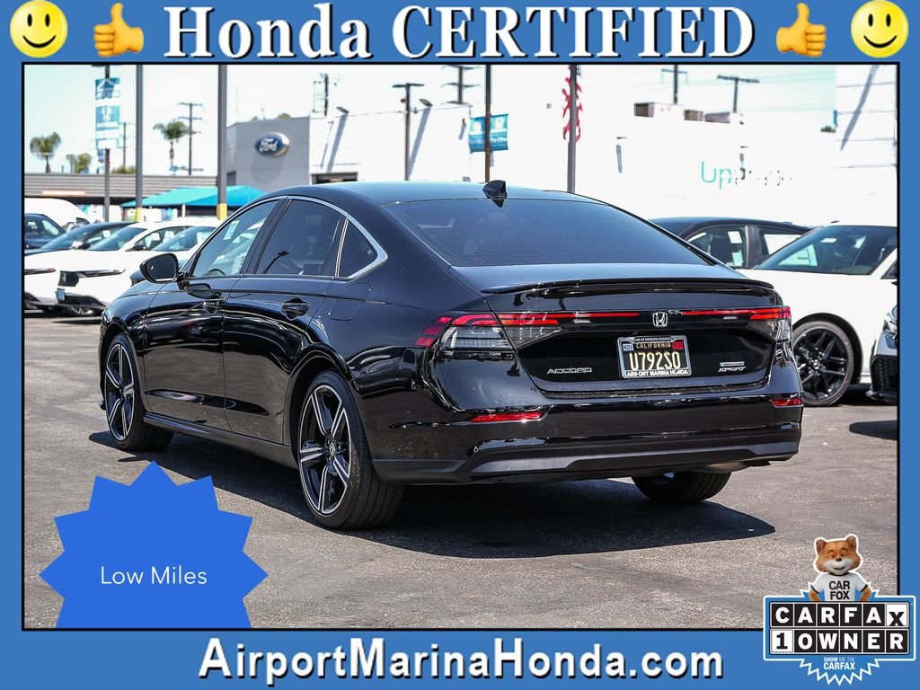 Certified Used 2024 Crystal Black Pearl Honda HYBRID SPORT image 7