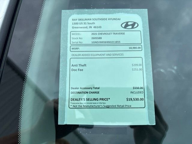 Used 2021 Silver Chevrolet LT image 2