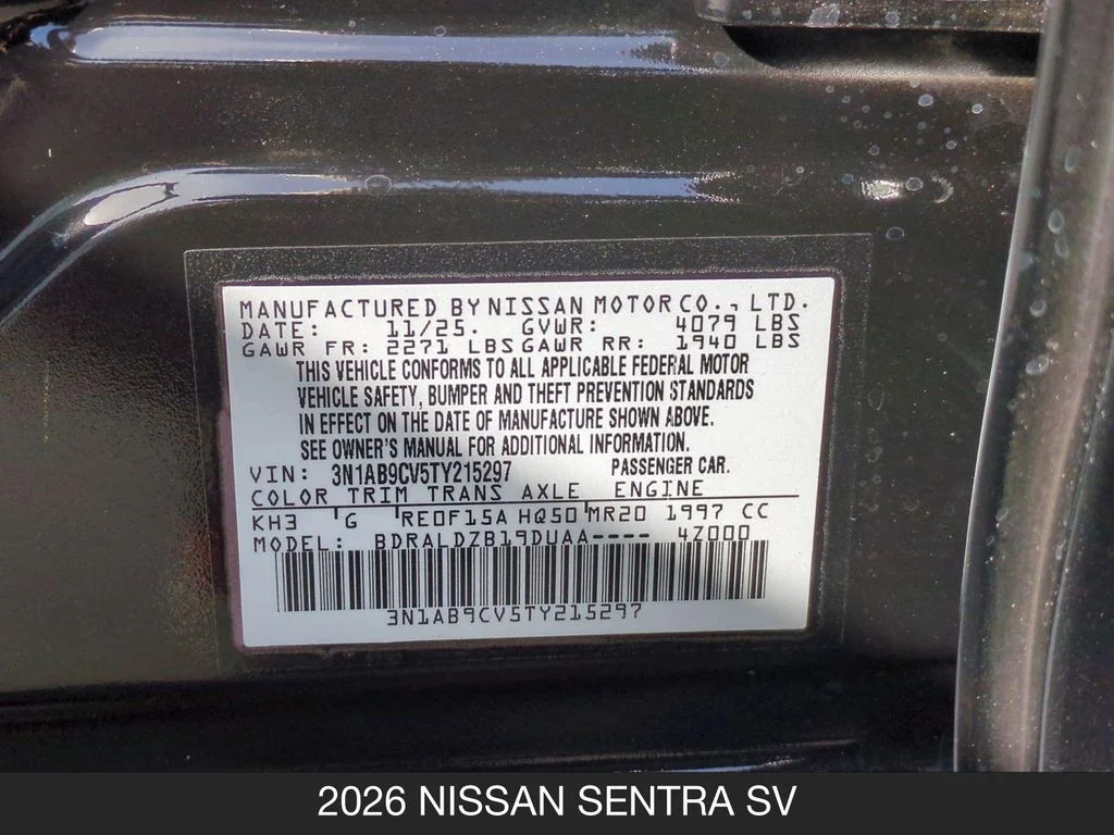 Used 2026 Black Nissan SV image 25