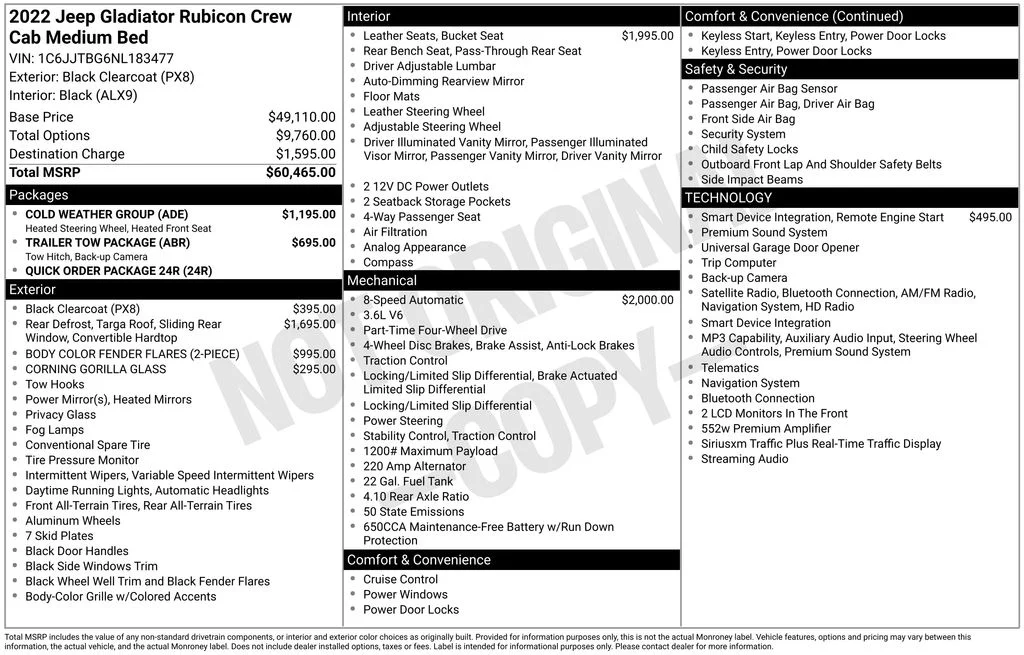 Used 2022 Black Jeep Rubicon image 2