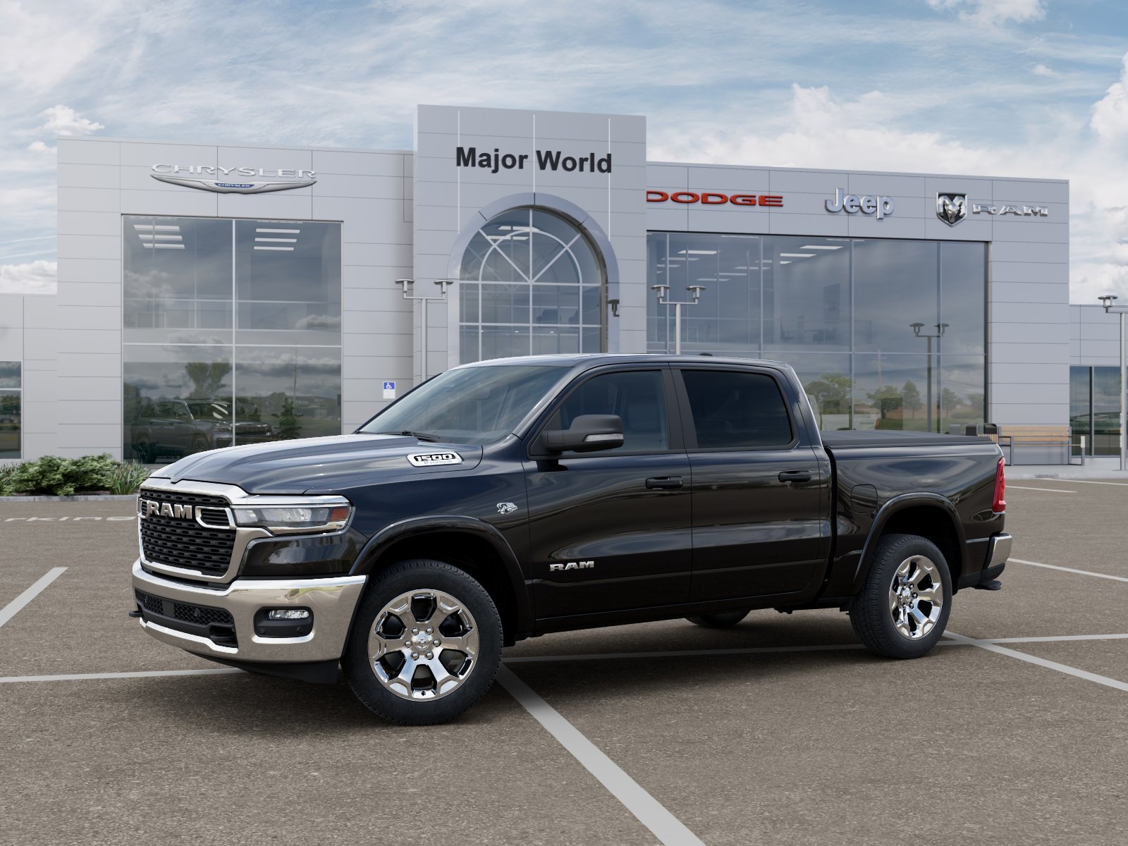 New 2026 Diamond Black Crystal Pearl-Coat Exterior Paint RAM BIG HORN image 2