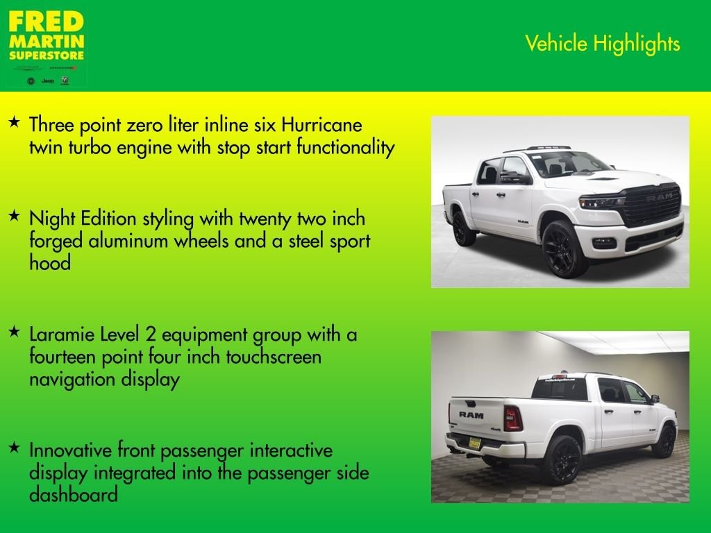 New 2026 Bright White Clear-Coat Exterior Paint RAM Laramie image 8