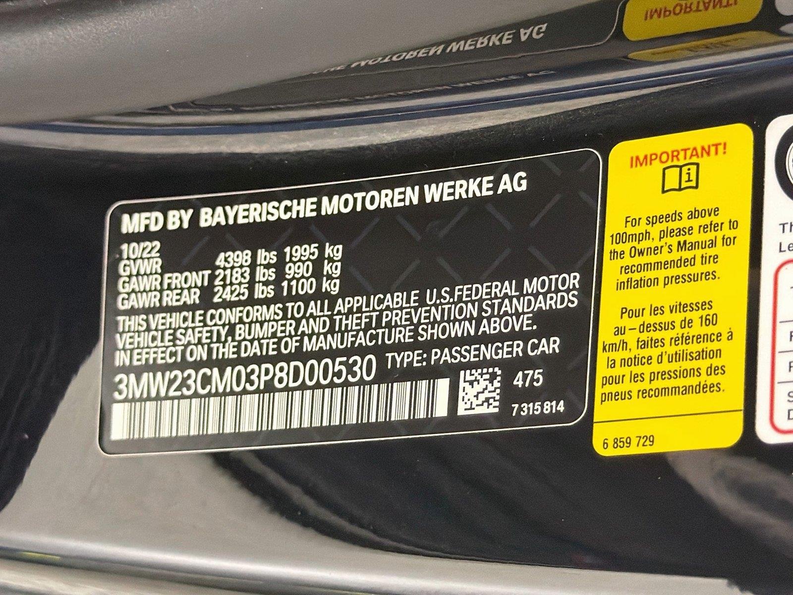Certified Used 2023 Black Sapphire Metallic BMW 230i image 29