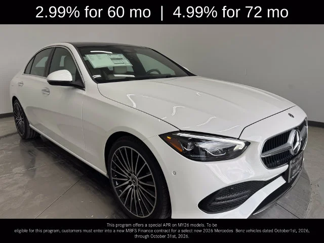 New 2026 White Mercedes-Benz C 300 image 1