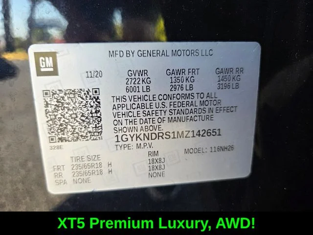 Used 2021 Blue Cadillac Premium Luxury image 19