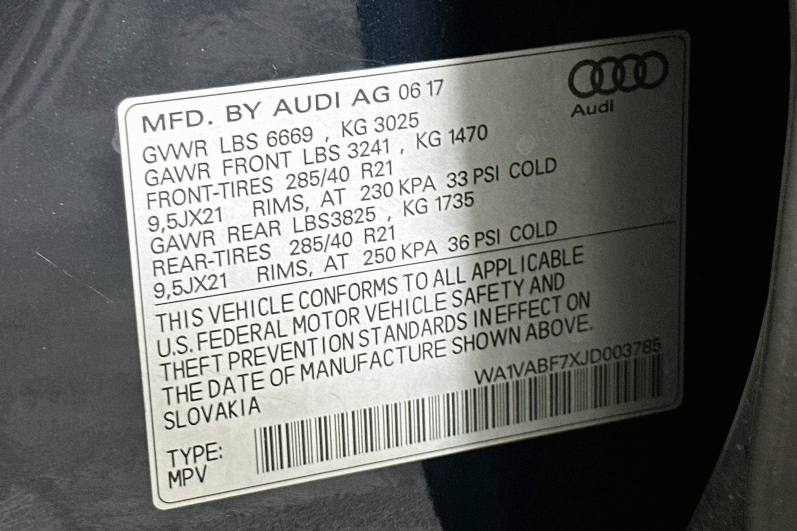 Used 2018 Ink Blue Metallic Audi Prestige image 25