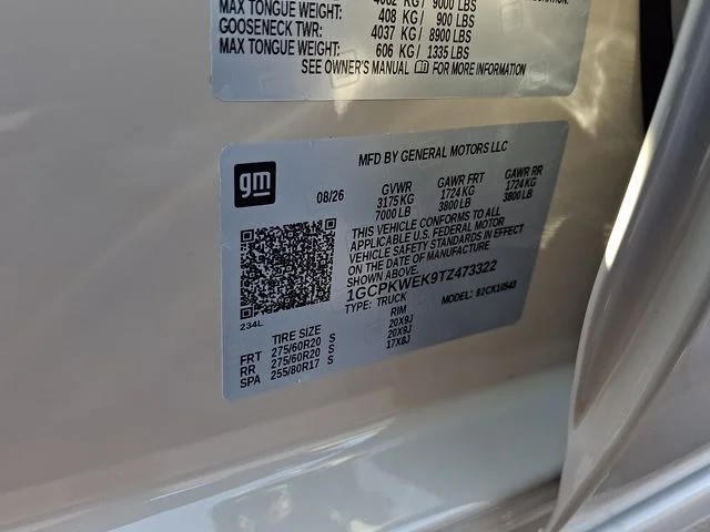 New 2026 White Chevrolet RST image 20