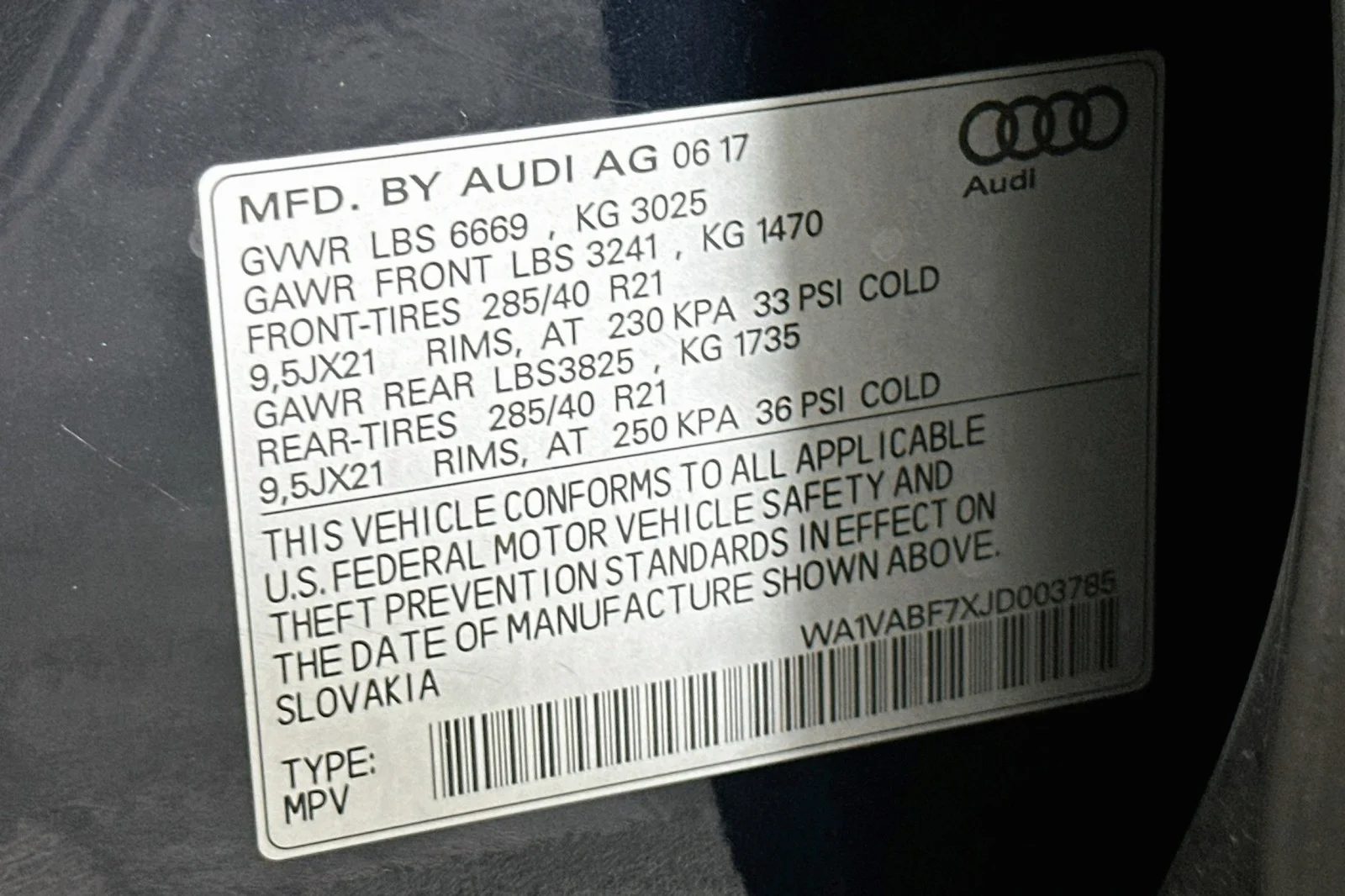 Used 2018 Ink Blue Metallic Audi Prestige image 25
