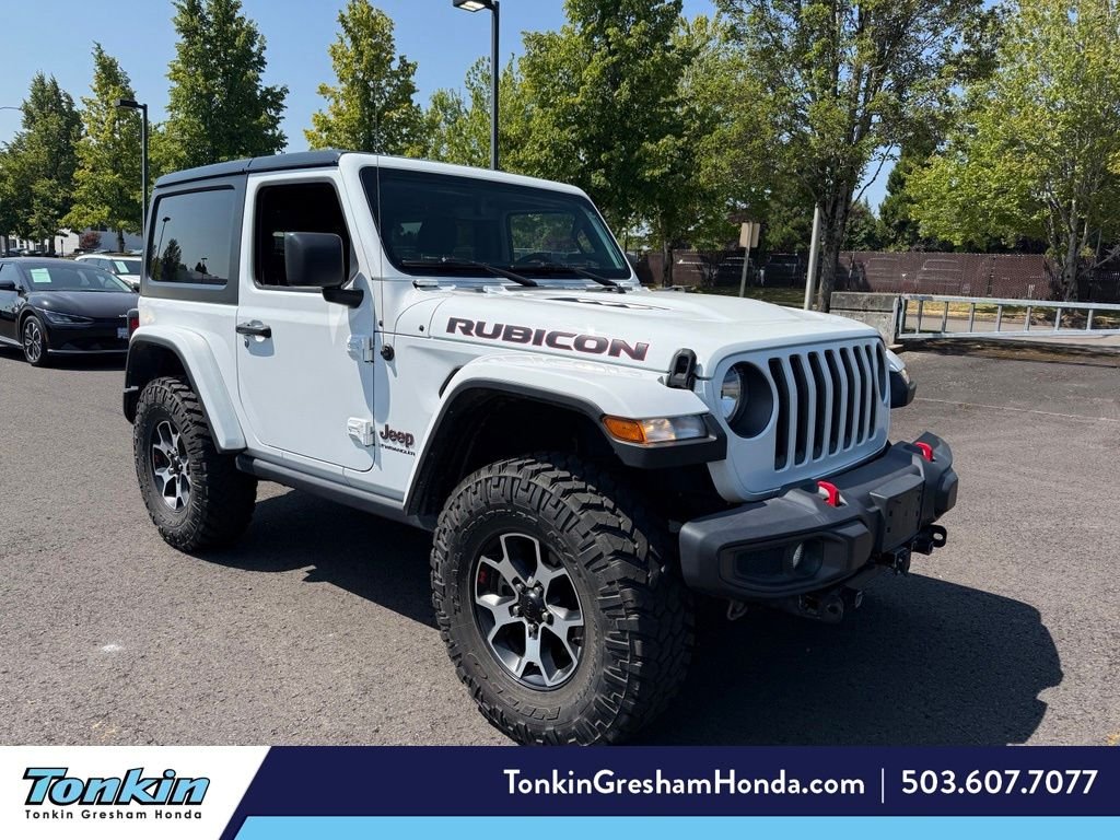 Used 2023 Bright White Clearcoat Jeep Rubicon image 1