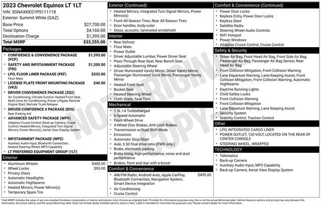 Used 2023 Summit White Chevrolet LT image 6
