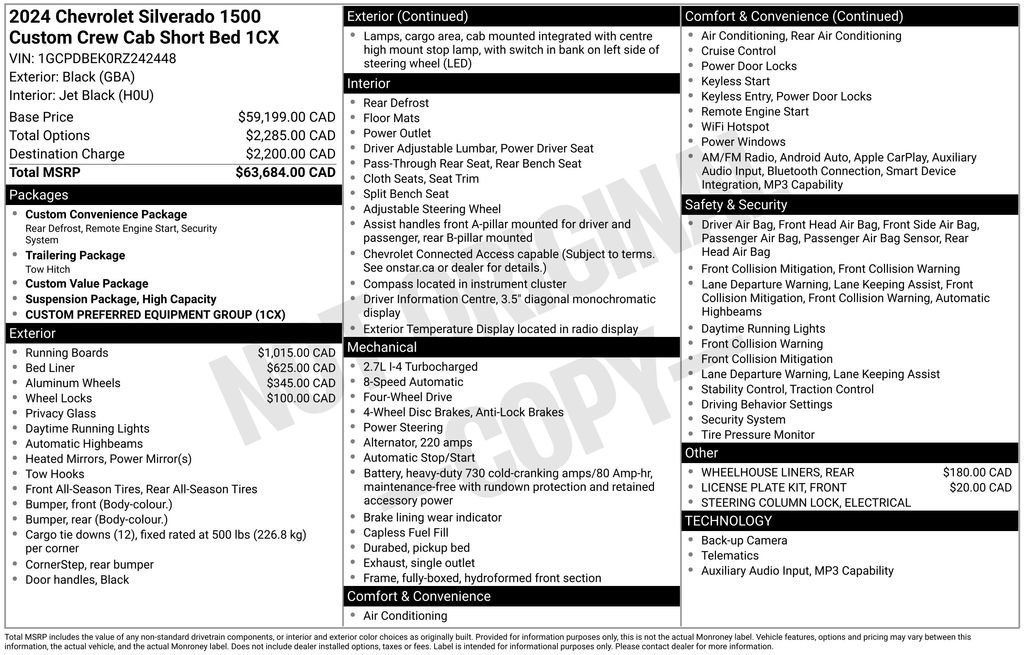 Used 2024 Black Chevrolet Custom image 36