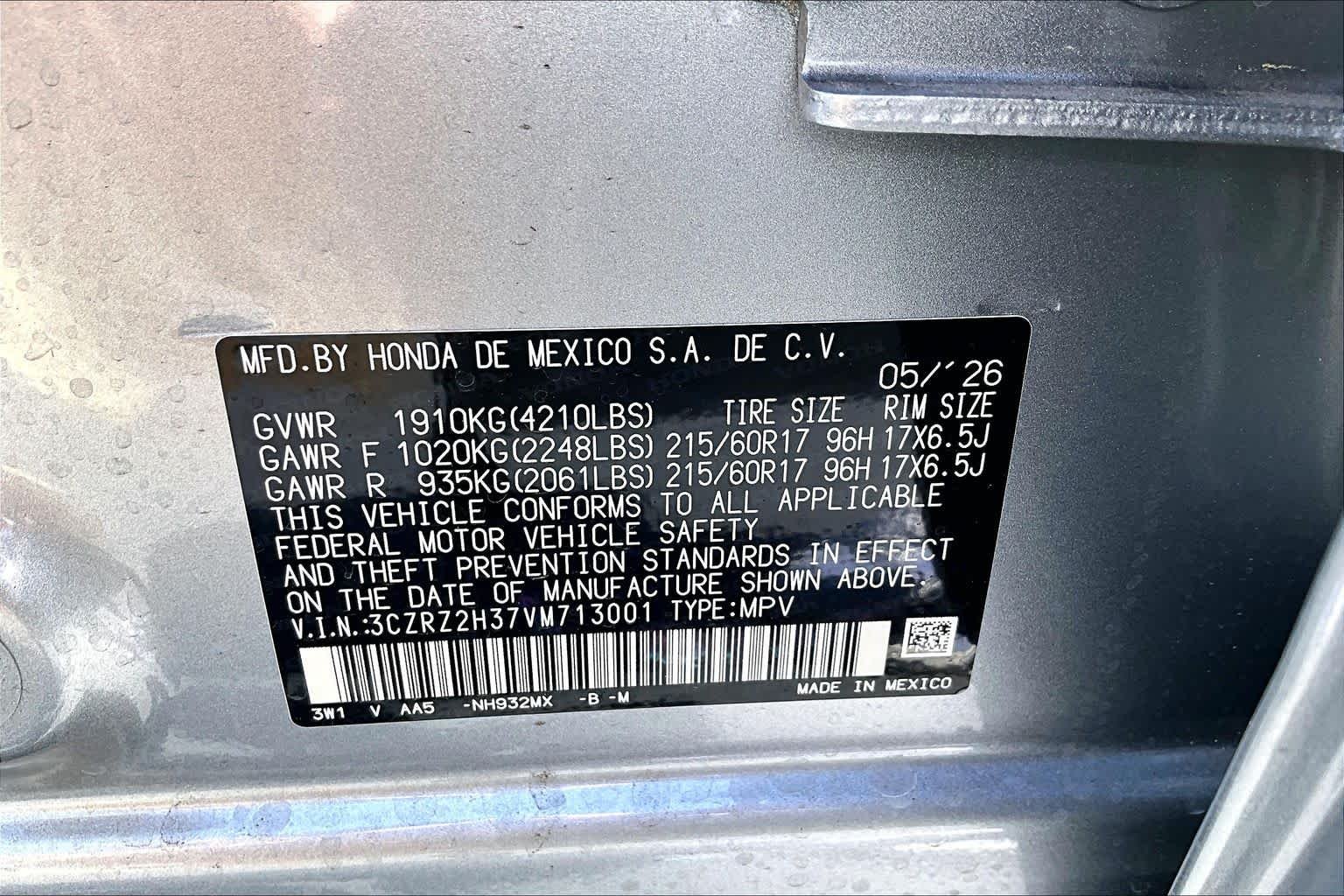 New 2027 Solar Silver Metallic Honda LX image 21