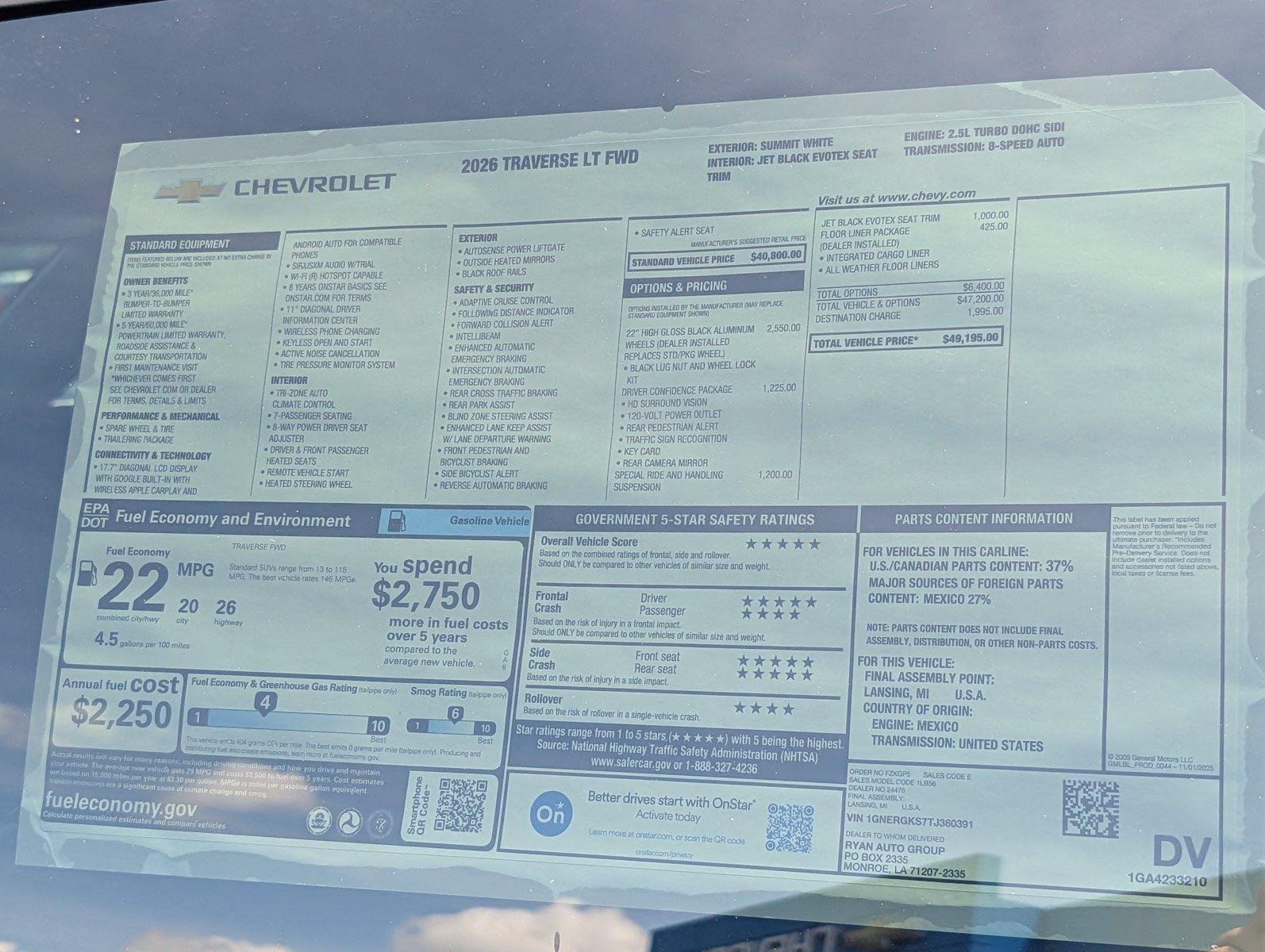 New 2026 Summit White Chevrolet LT image 33