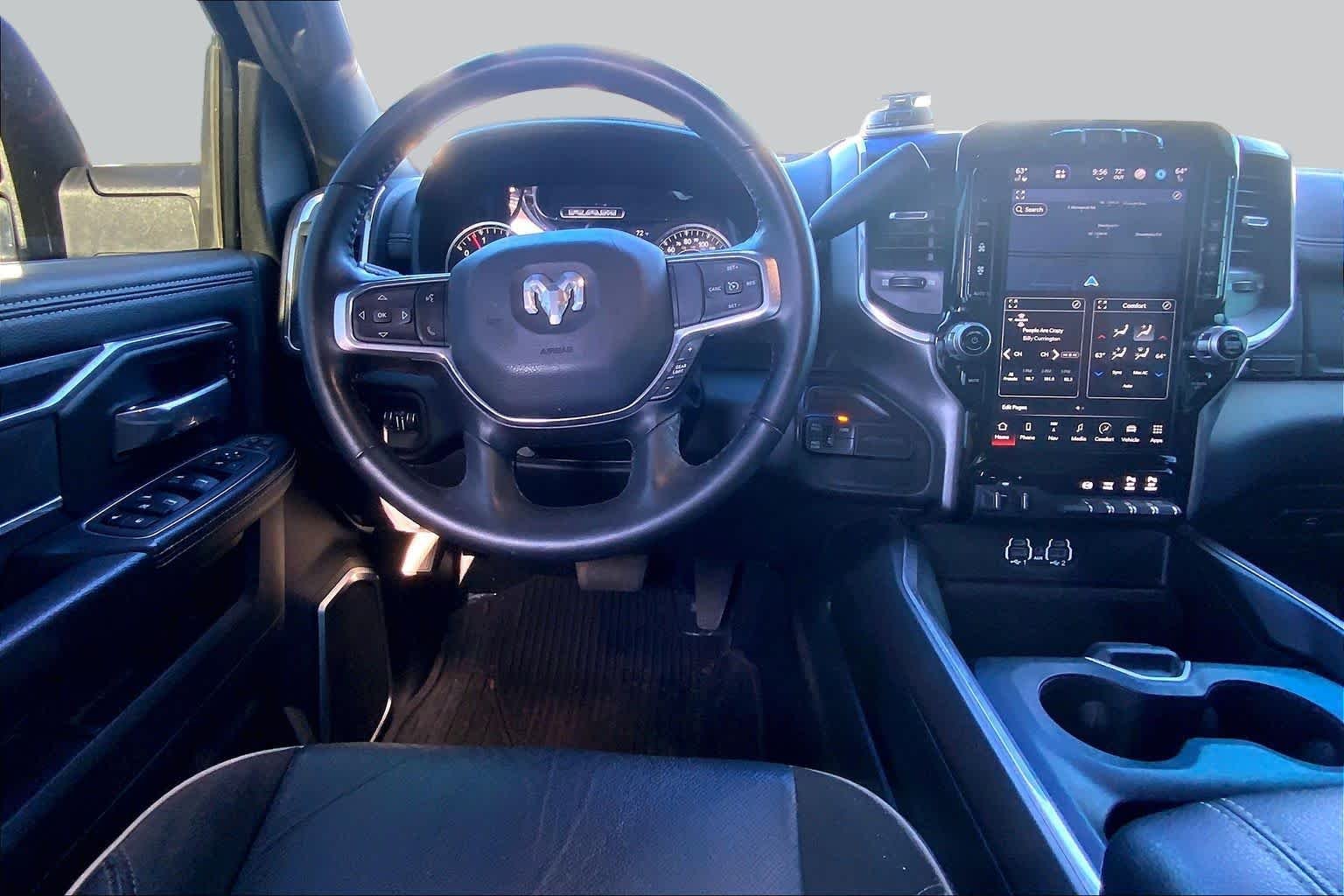 Used 2024 Diamond Black Crystal Pearlcoat Ram Laramie image 6