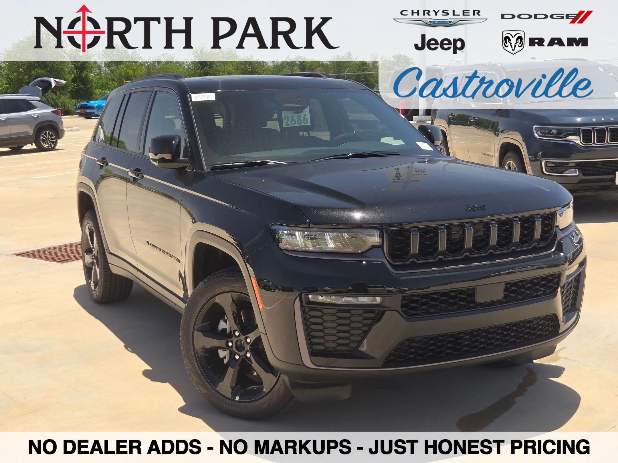 New 2026 Diamond Black Crystal Pearlcoat Jeep Limited image 1