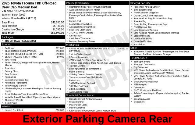 Used 2025 Black Toyota TRD Off-Road image 39