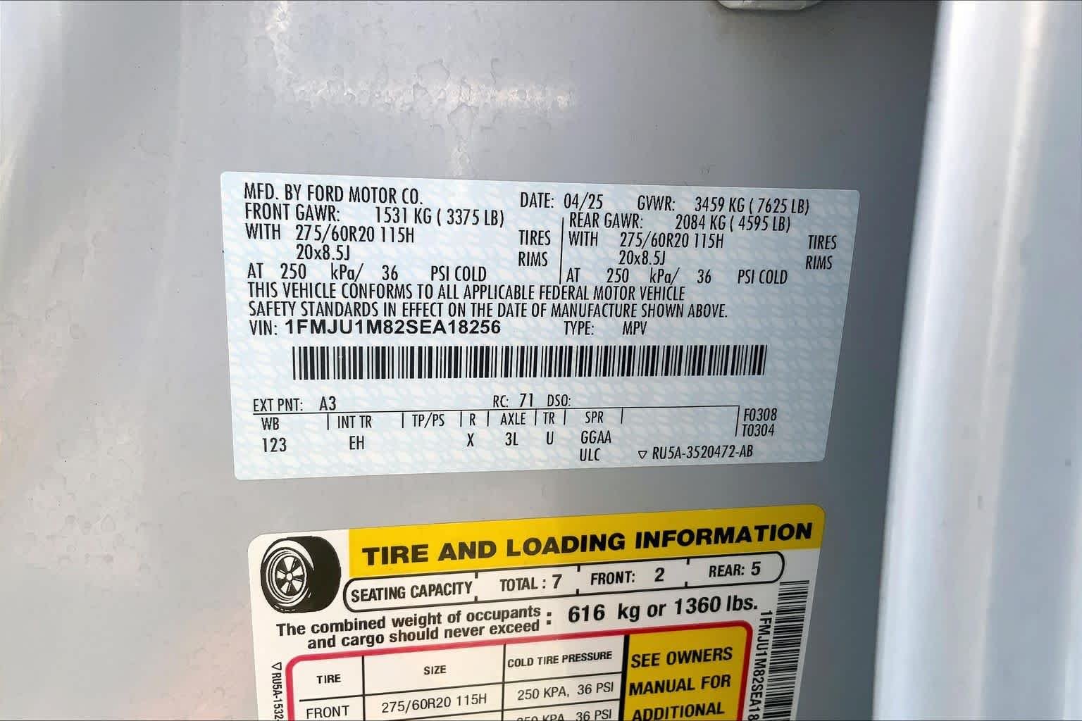 Certified Used 2025 Space Silver Ford Platinum image 34