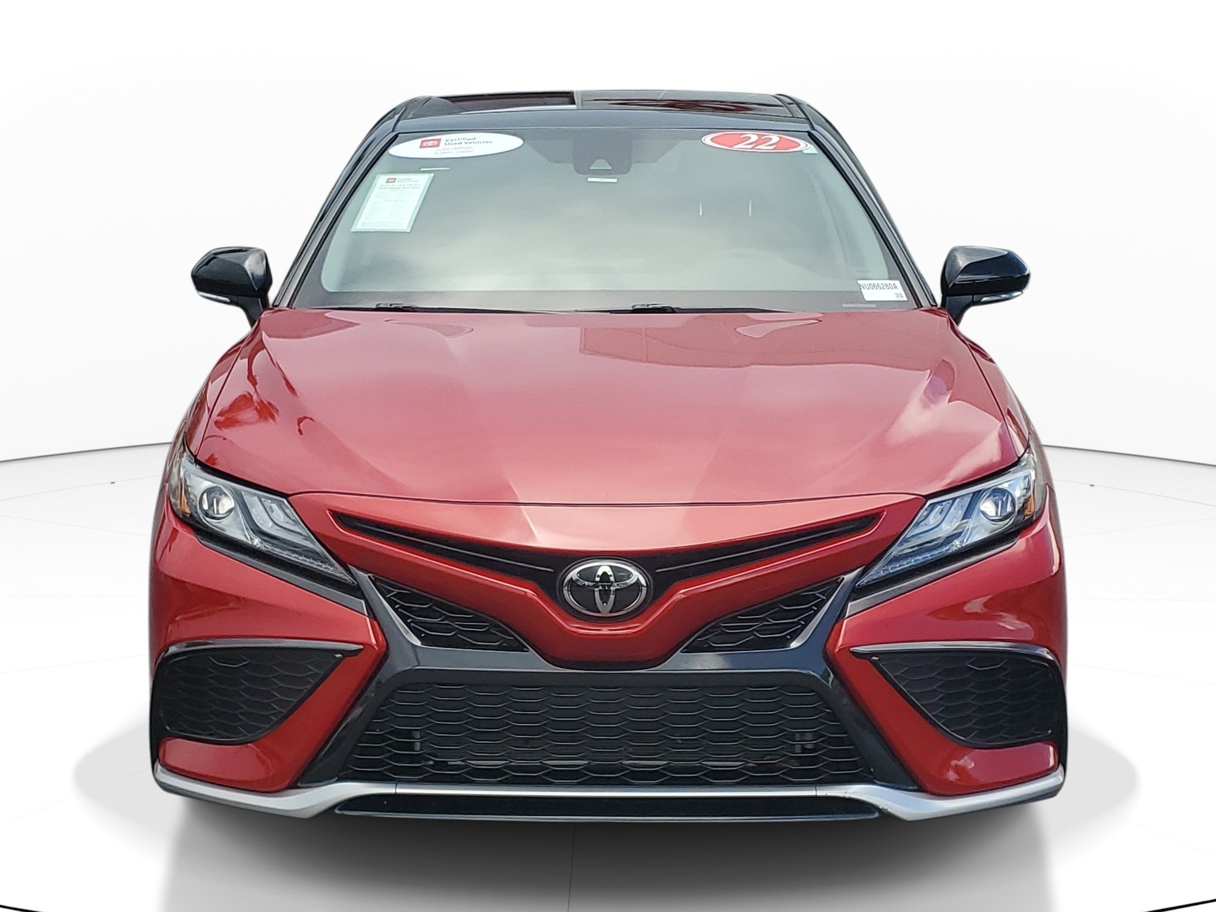 Used 2022 Supersonic Red/Midnight Black Metallic Toyota XSE image 2