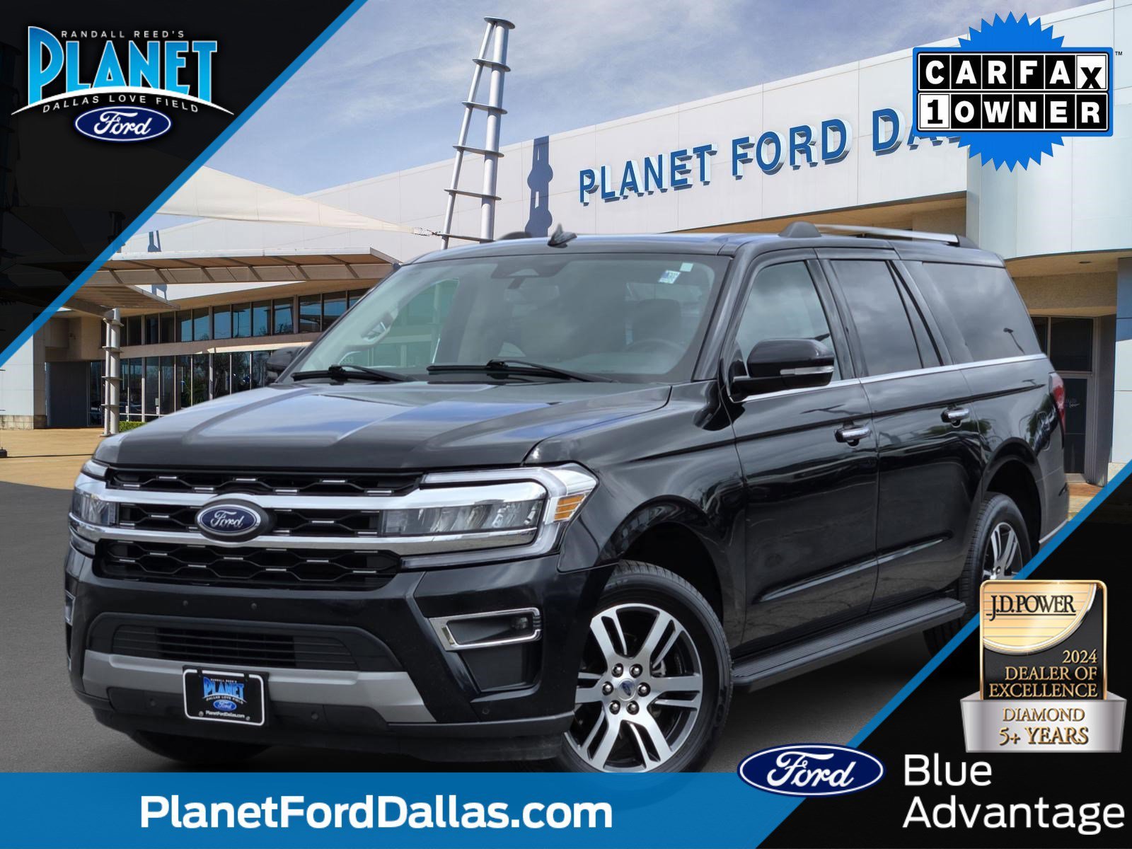 Certified Used 2024 Black Metallic Ford Limited image 1