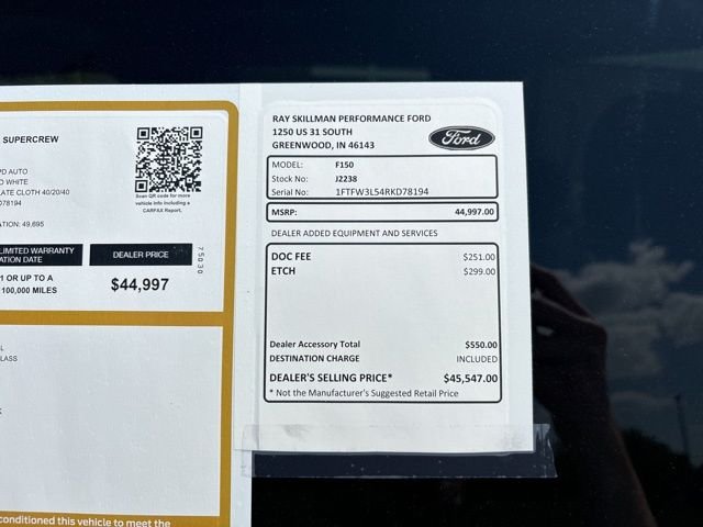 Used 2024 White Ford XLT image 3
