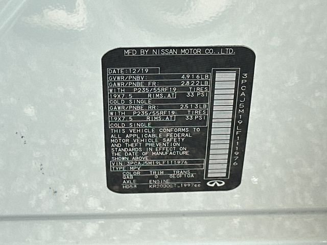 Used 2020 White INFINITI ESSENTIAL image 34