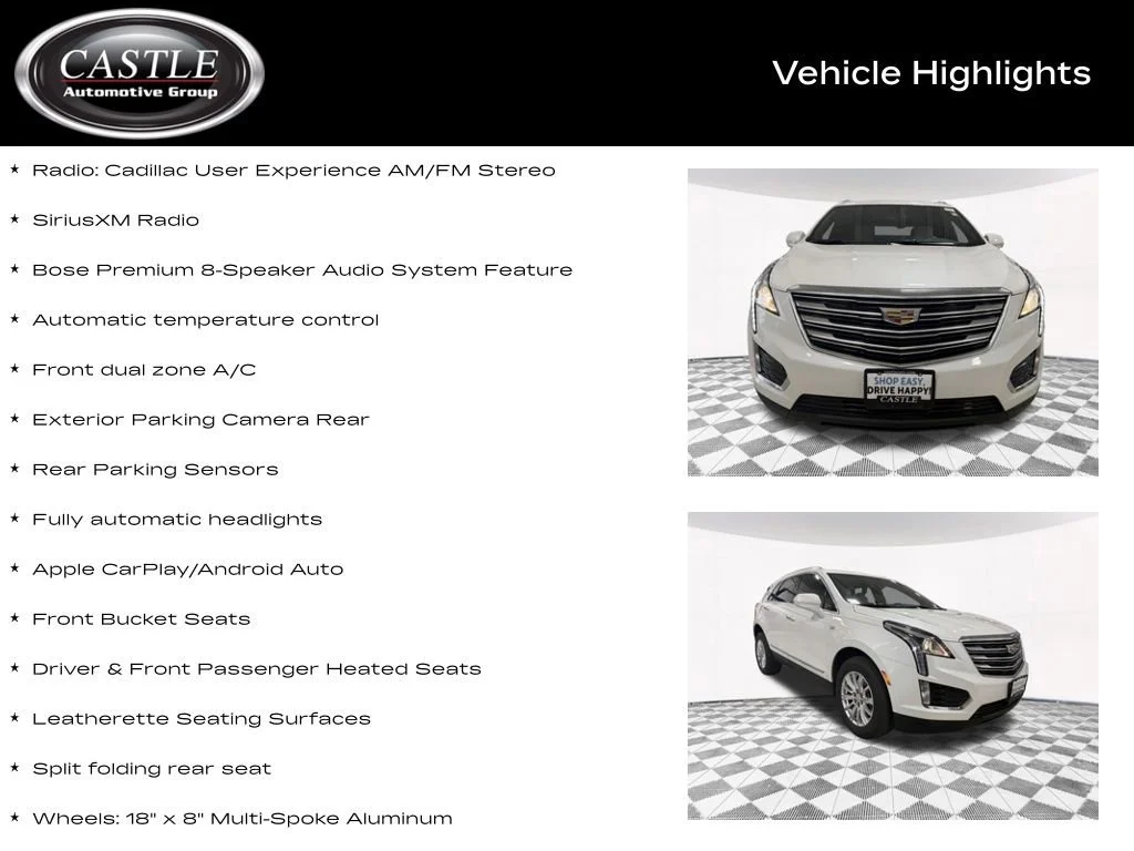 Used 2019 CRYSTAL WHITE TRICOAT Cadillac AWD image 4