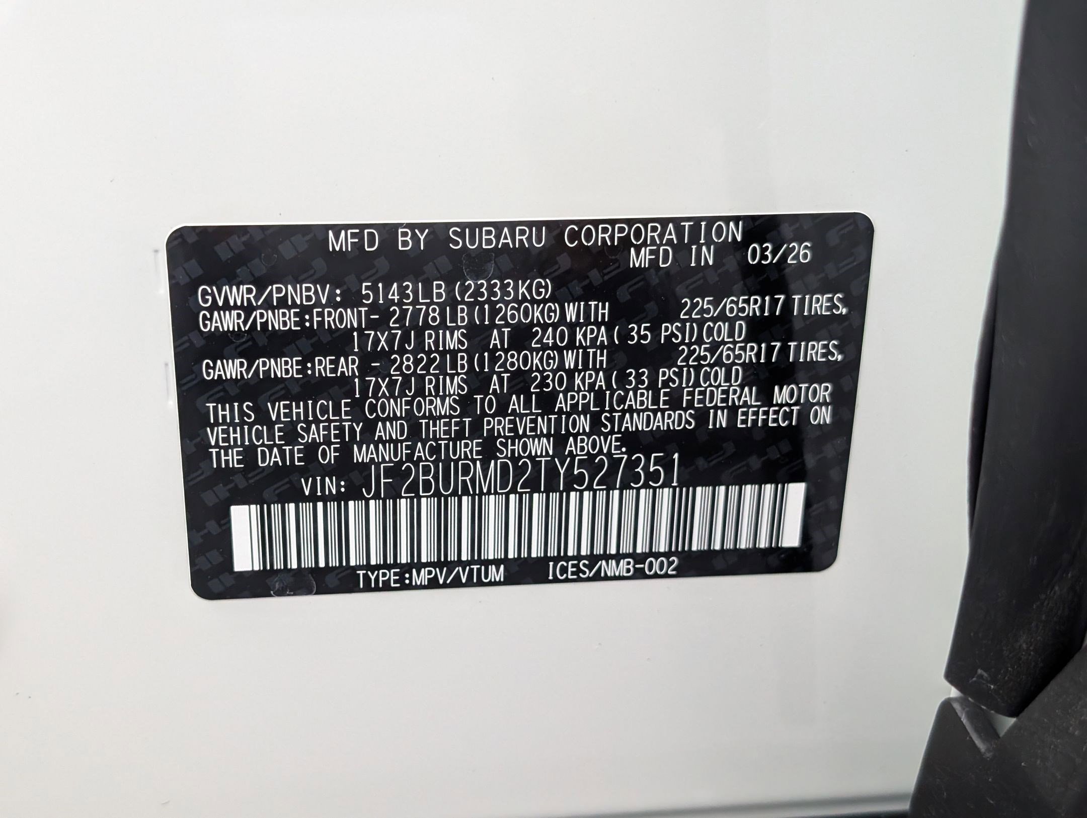 New 2026 CRYSTAL WHITE PEARL Subaru Wilderness image 17