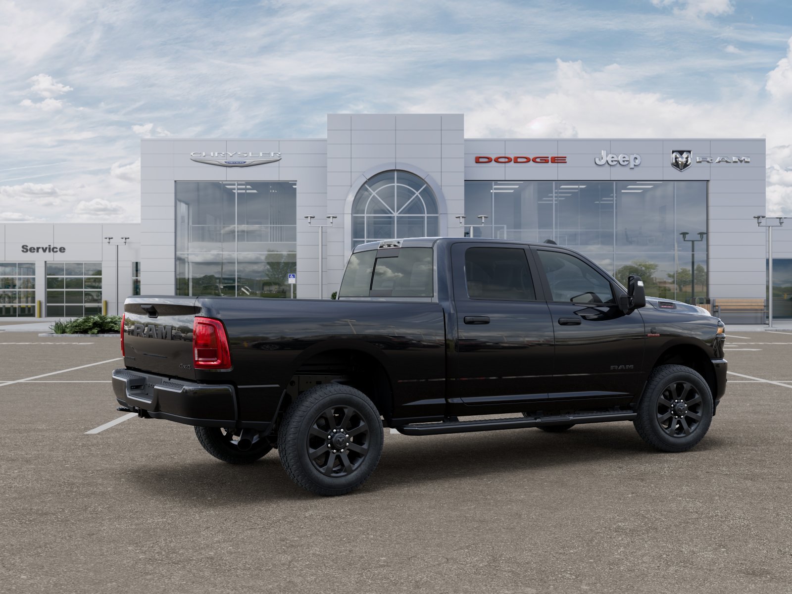 New 2026 Diamond Black Crystal Pearl-Coat Exterior Paint RAM Big Horn image 34