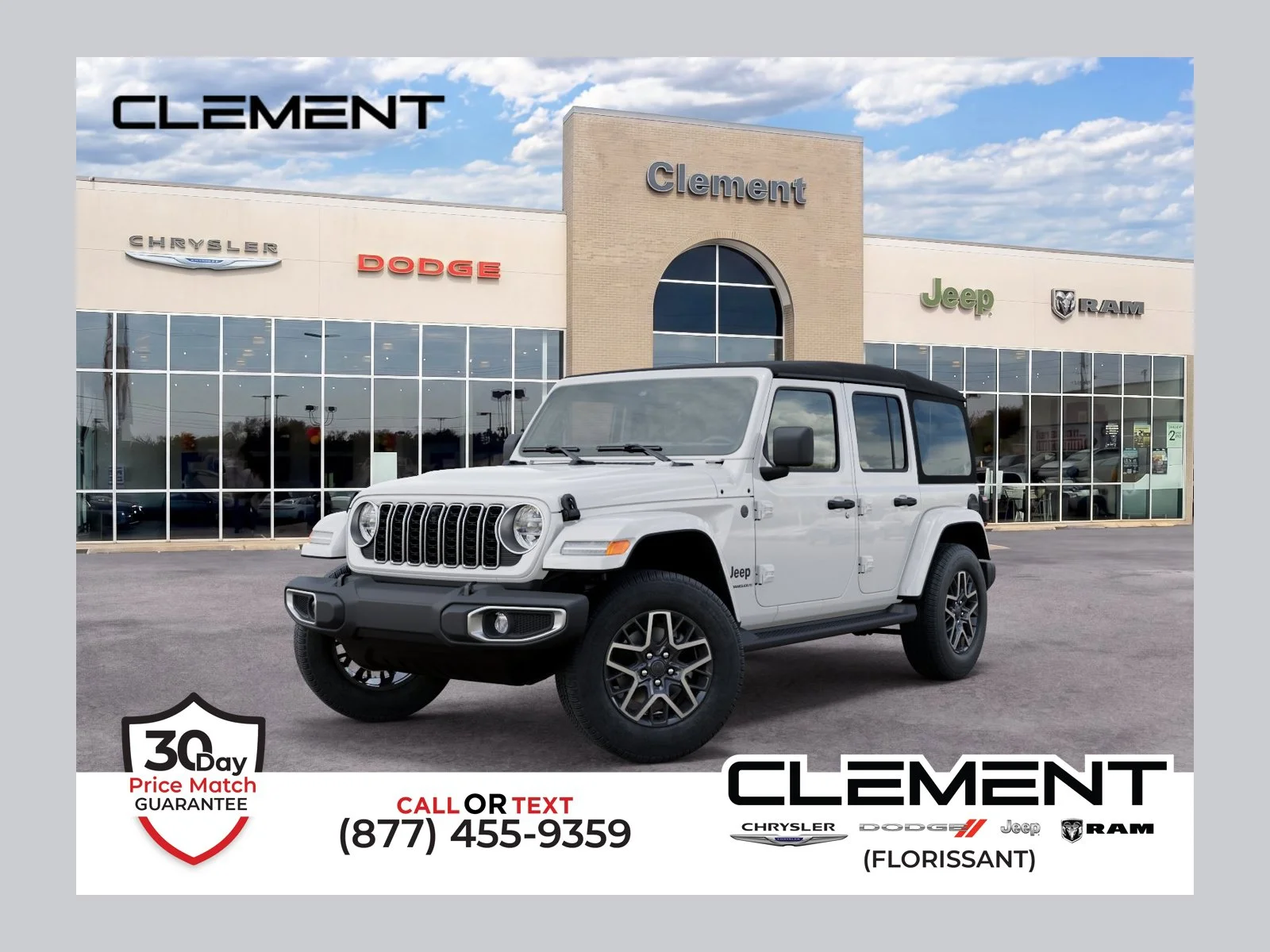 New 2026 Bright White Clear-Coat Exterior Paint Jeep Sahara image 1