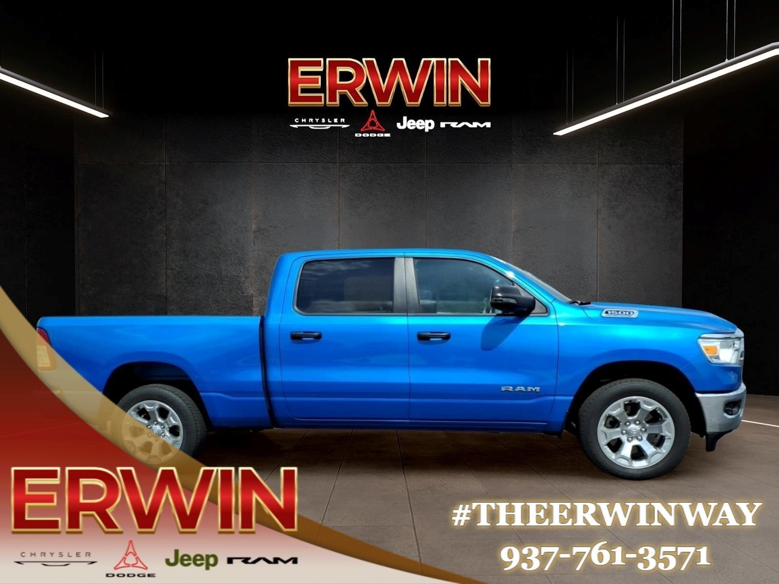 Certified Used 2023 Hydro Blue Pearl Coat RAM Big Horn image 8