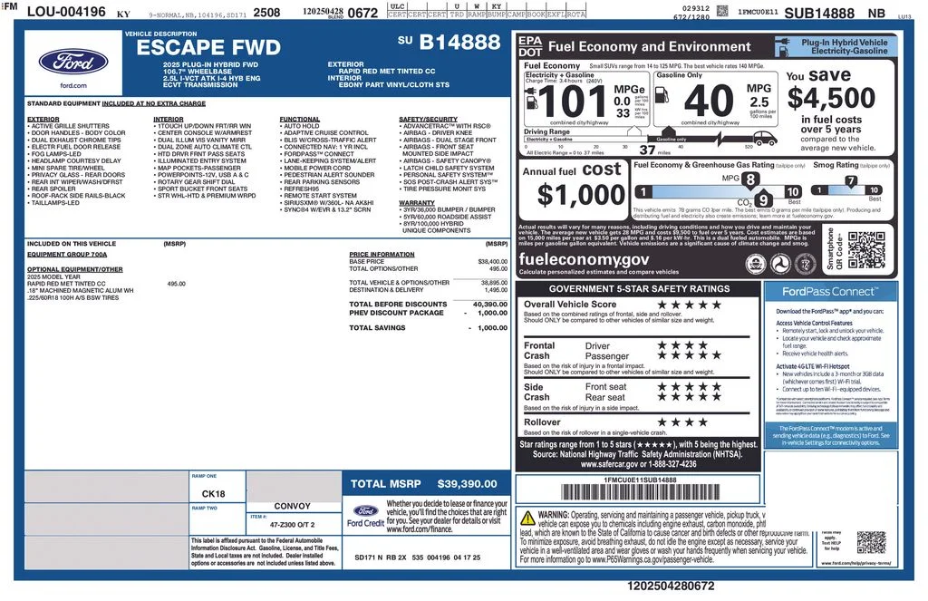 Used 2025 Red Ford Base image 10