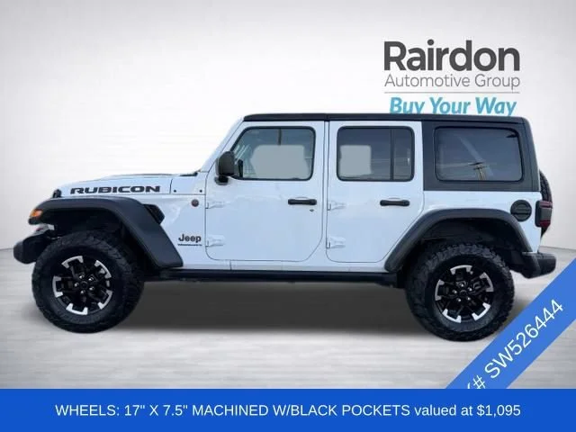 Used 2025 Bright White Clearcoat Jeep Rubicon image 4