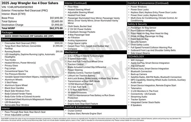 Used 2025 Red Jeep Sahara 4xe image 29