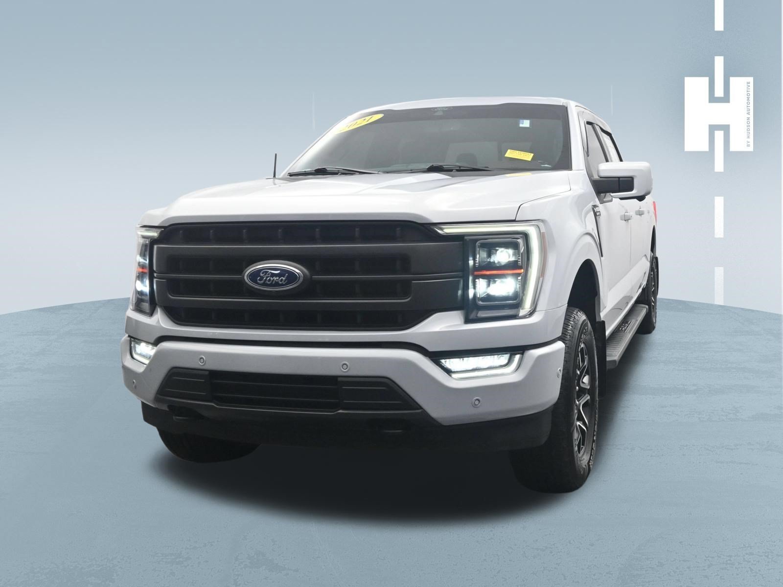 Certified Used 2021 White Metallic Ford LARIAT image 2