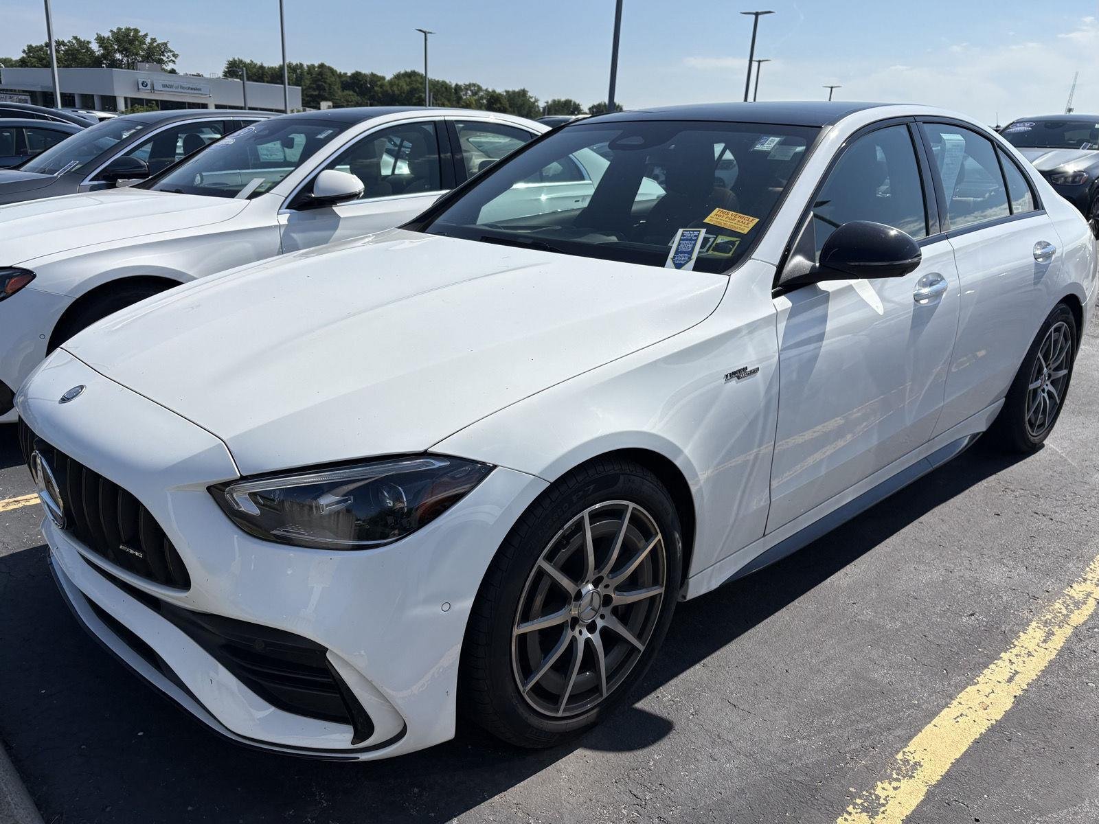 Certified Used 2024 Polar White Mercedes-Benz AMG® C 43 image 2