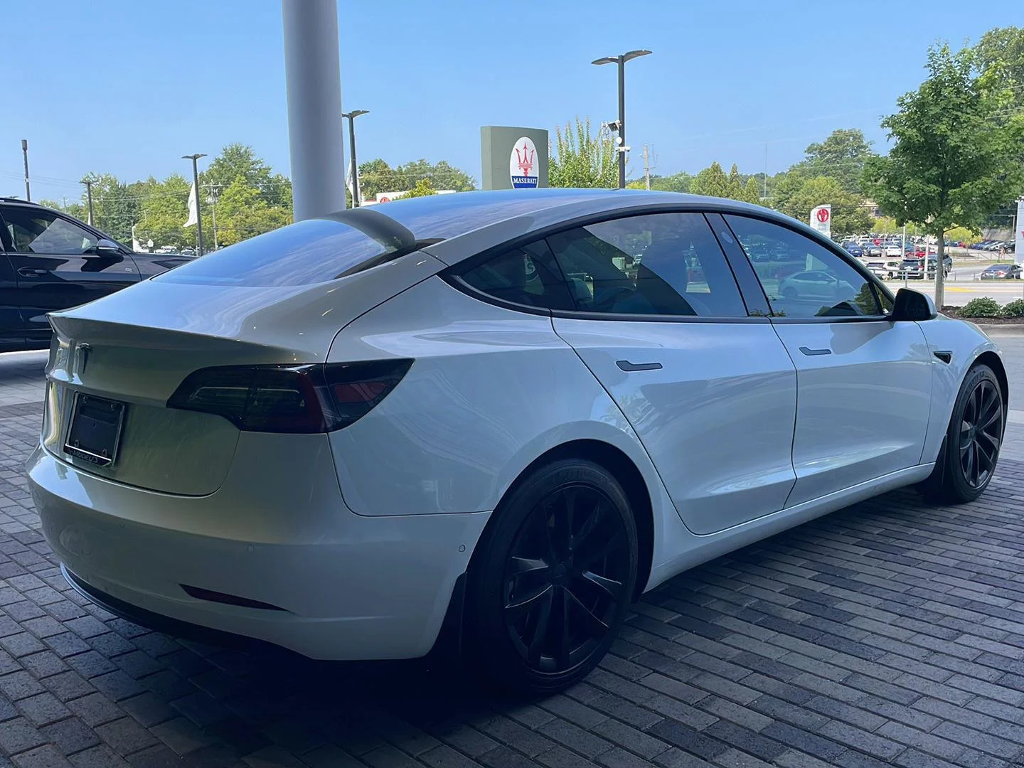 Used 2021 Pearl White Multi-Coat Tesla Standard Range Plus image 12