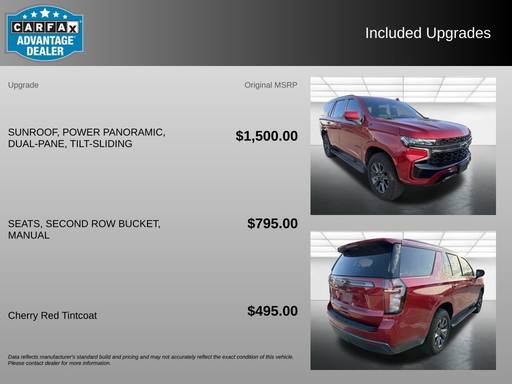 Used 2021 CHERRY RED TINTCOAT Chevrolet Z71 image 3