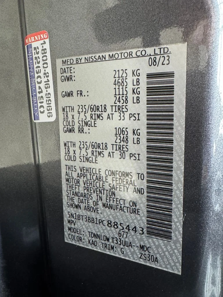 Certified Used 2023 Gun Metallic Nissan SV image 32