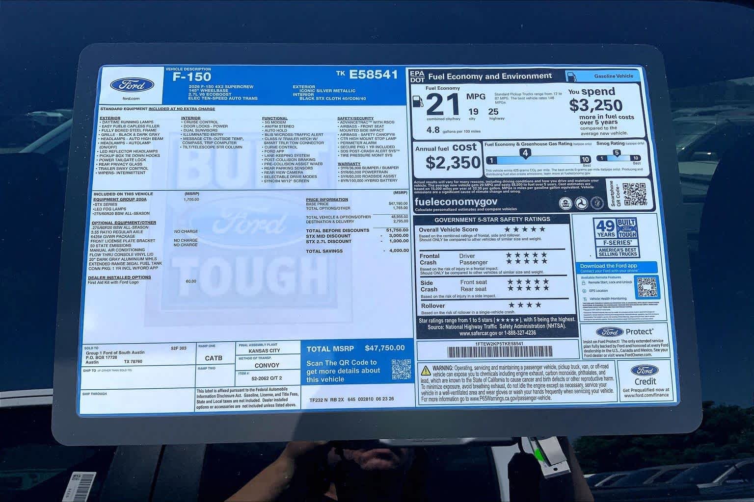 New 2026 Iconic Silver Metallic Ford STX® image 21