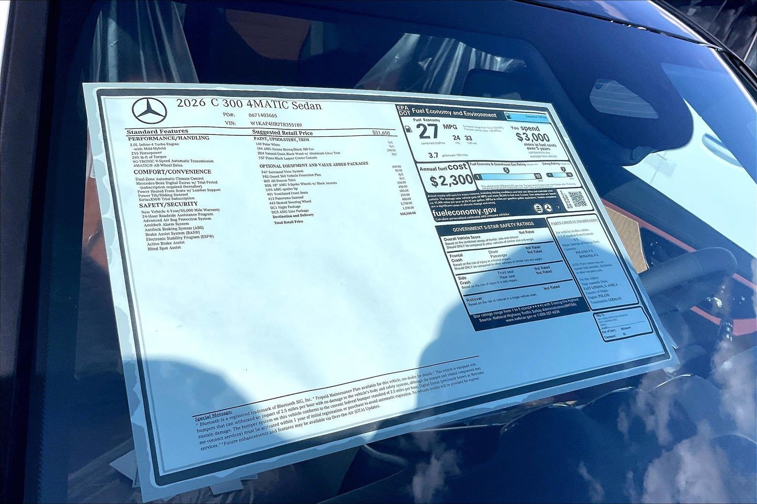 New 2026 Polar White Mercedes-Benz C 300 image 25