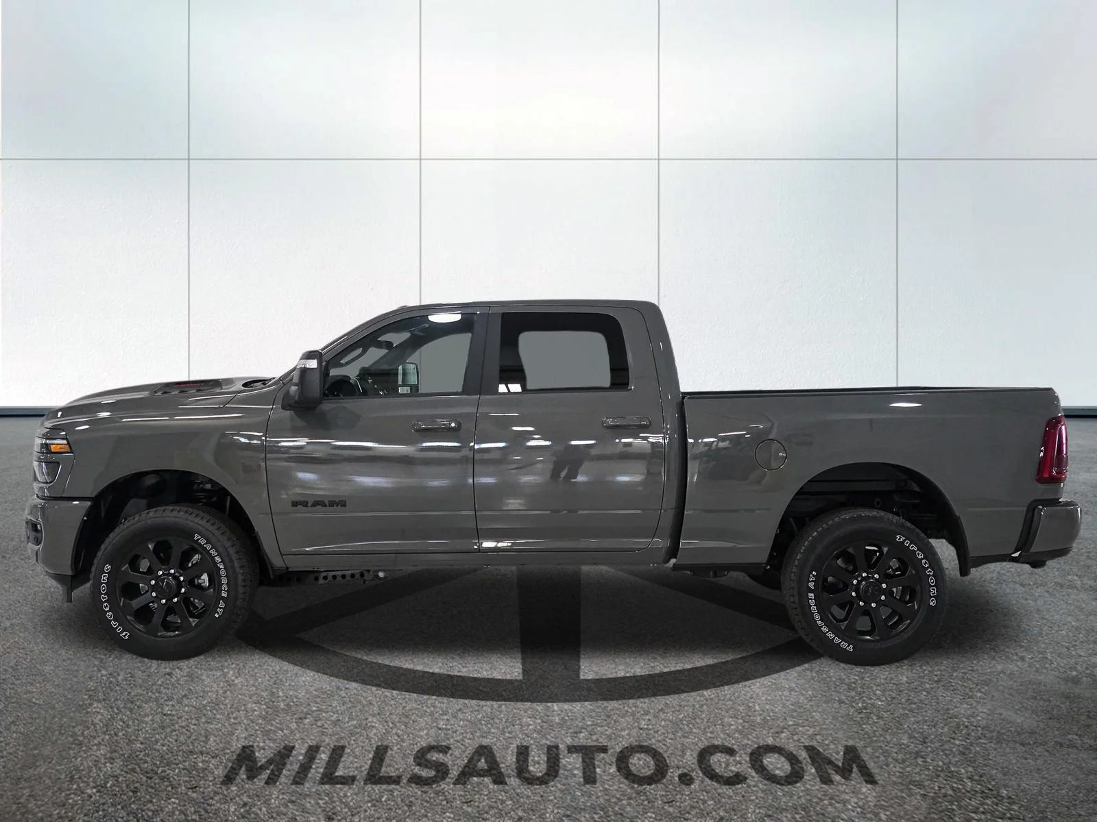 New 2026 Ceramic Gray Clear-Coat Exterior Paint RAM Laramie image 3