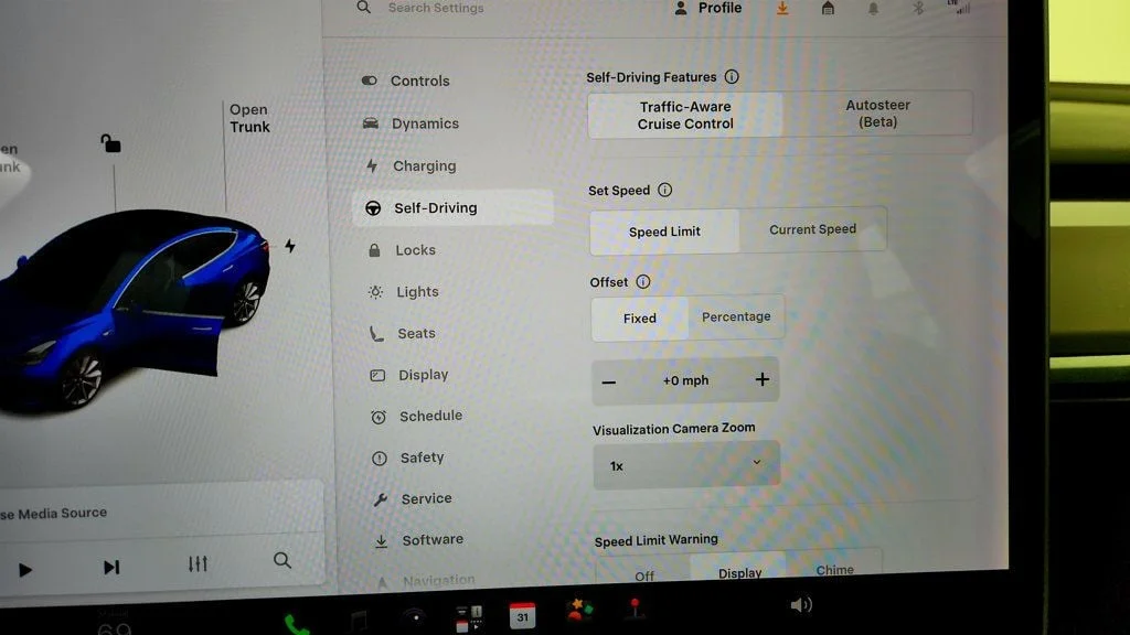 Used 2018 Deep Blue Metallic Tesla Long Range Battery RWD w/ 19