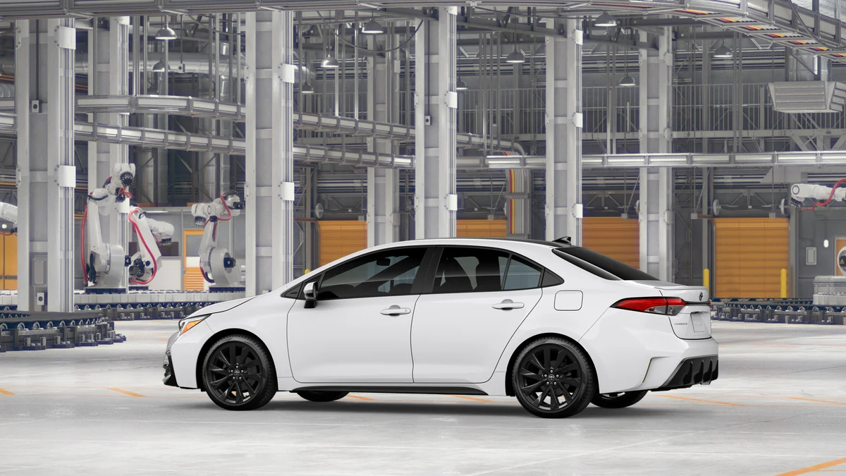 New 2026 Ice Cap with Midnight Black Metallic roof Toyota SE image 5