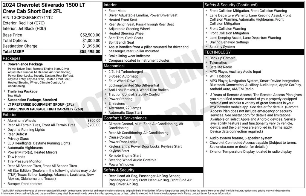 Used 2024 Red Chevrolet LT image 2