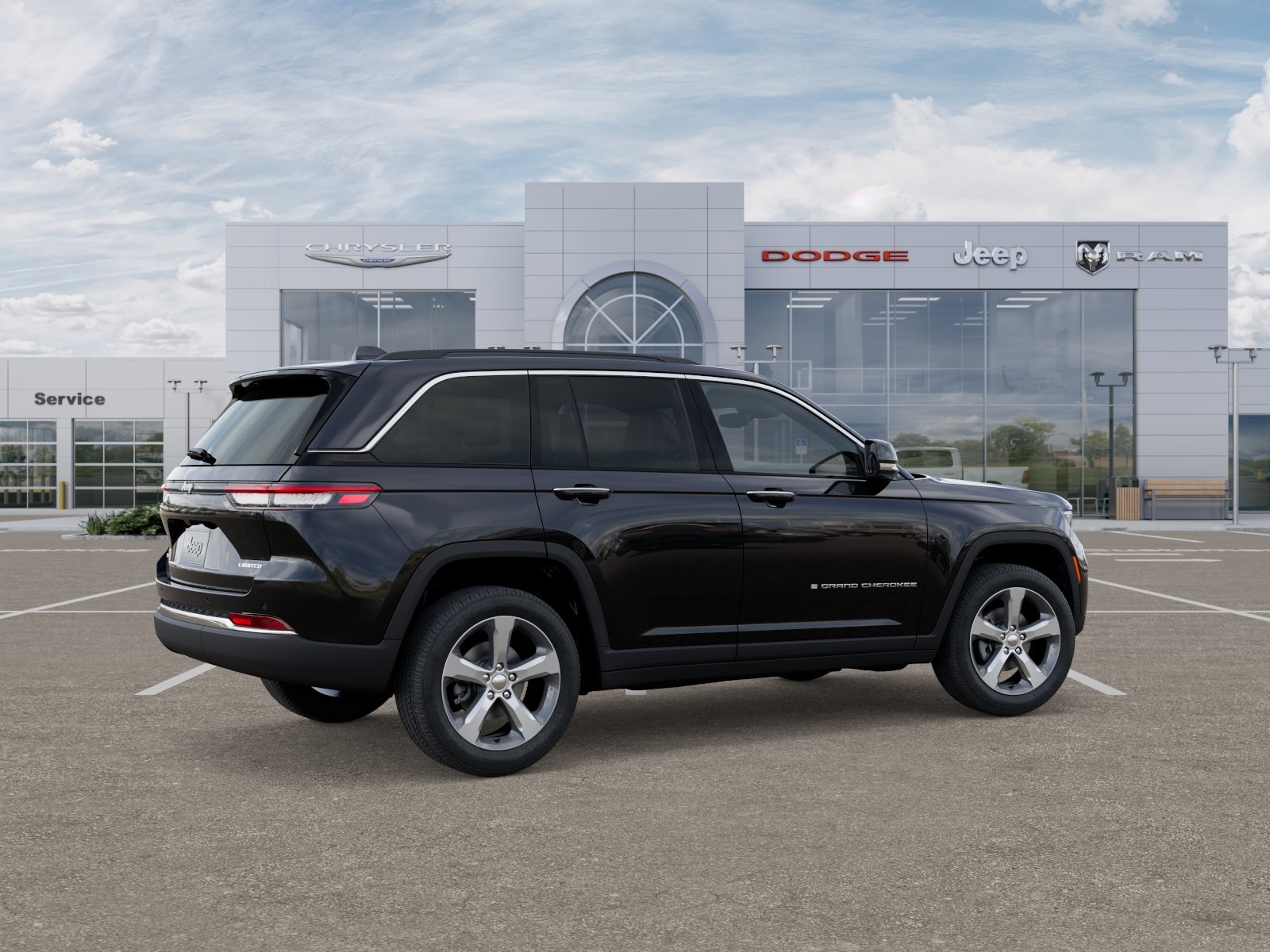 New 2025 Diamond Black Crystal Pearl-Coat Exterior Paint Jeep Limited image 34