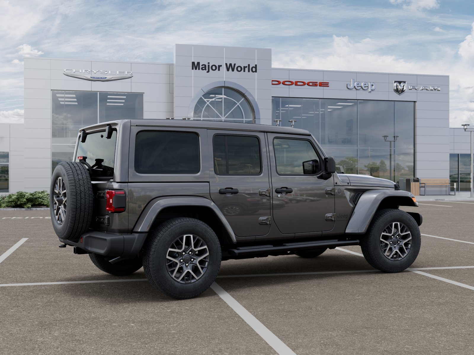 New 2026 Granite Crystal Metallic Clear-Coat Exterior Paint Jeep Sahara image 4